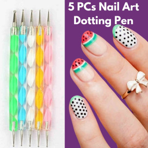 5pcs Dotting Pen Tool Nail Art Dot Doting Tool Set Manicure Painting Kit Design