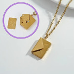 Love Letter Envelop Pendent For Girls – Golden Color