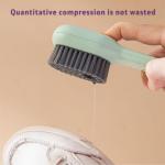 Multi-purpose Shoe Brush Soft Bristle Automatic Liquid Long Handle Cleaning Brush Clothes Board Brush Household Cleaning Tools(random Color)