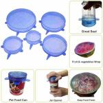 6pcs/set Silicone Lid Spill Stopper Universal Silicone Suction Lid-bowl Pan Silicone Cover Kitchen Pan Lids Cover Stoppers Tools