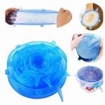 6pcs/set Silicone Lid Spill Stopper Universal Silicone Suction Lid-bowl Pan Silicone Cover Kitchen Pan Lids Cover Stoppers Tools