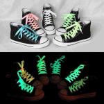 1 Pair Luminous Glow In The Dark Shoelaces For Boys Girls Fun Light Up Glow Strap Flash Shoe Laces (green Color)