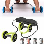 Ab Wheels Roller Abdominal Muscle Resistance Pull Rope Trainer Waist Exercise Multi-functional Home Workout Fitness Equipment (random Color)