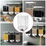 1.5kg 1500ml Self Adhesive Cereal Dispenser Wall Mounted Box (mix/random Color)