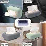 Silicone Suction Tissue Box | Tissue Holder Household Paper Towel Storage Box With Suction Cups Tissue Boxes For Refrigerator, Kitchen, Bathroom (random Color)