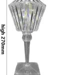 Rose Diamond Table Touch Lamp Crystal Usb Chargeable