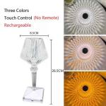 Rose Diamond Table Touch Lamp Crystal Usb Chargeable