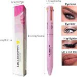 Eye Shadowliner Combination 4 In 1 Makeup Pen Multifunctional Cosmetics Ballpoint Pens Waterproof Eyeliner Eyebrow Pencil Longlasting Highlighter Stick