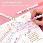 6 Colors Kawaii Roller Flower Heart Curve Line Highlighter Pens Roller Fluorescent Marker Drawing Diy Diary School Stationery