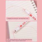 6 Colors Kawaii Roller Flower Heart Curve Line Highlighter Pens Roller Fluorescent Marker Drawing Diy Diary School Stationery