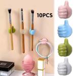 10 Pcs Wall Decoration Hook Creative Silicone Thumb Key Hanger Hooks