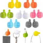 10 Pcs Wall Decoration Hook Creative Silicone Thumb Key Hanger Hooks