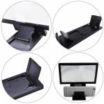 8 Inch 3d Mobile Phone Screen Magnifier Hd Video Amplifier Stand Bracket With Movie Game Magnifying Folding Phone Desk Holder(random color)