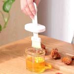 Plastic Oil Bottle Seasoning Dispenser With Silicone Rubber Bristle Brush For Bbq, Oil Brush Bottle Set Oil Storage Container For Kitchen (random Color )