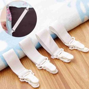 4pcs Bed Sheet Holder Bed Sheet Fixing Band Retaining Clip Skid Resistance Elastic Cord