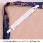 4pcs Bed Sheet Holder Bed Sheet Fixing Band Retaining Clip Skid Resistance Elastic Cord