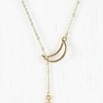 Simple And Elegant Moon Star Pendant Necklace Women Clavicle Chain Minimalist Design Necklace