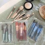 8pcs Travel Makeup Brush Kit Mini Cosmetic Brush For Face Foundation Blush Eye Shadow Wooden Handle (random Color)