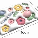 Absorbent Mat Flower Soft Diatom 3d Mud Floor Mat Bathroom Non-slip Rug (random Design