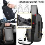 Multifunctional Chest Bag Crossbody Tech Sling Bag With Usb Charging Port With Password Lock