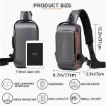 Multifunctional Chest Bag Crossbody Tech Sling Bag With Usb Charging Port With Password Lock