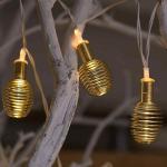 Mega Power Led Metal Warm White String Lights, For Decoration, Plug-in, 3meter 10led