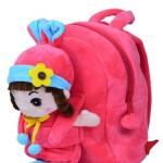 Mini Cartoon Plush Soft Toy With Bags For Kids (random Design)