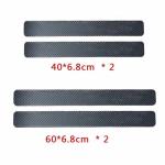 4 Pcs Car Door Sill Protector Universal 3d Carbon Fiber Scuff Protective Door Sill Cover Panel Sticker, Car Stickers, Stickers For Car