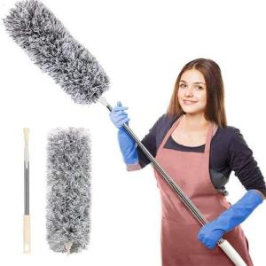 Extendable Telescope Microfiber Duster Long Handle For Cleaning Dust, Dirt And Stains