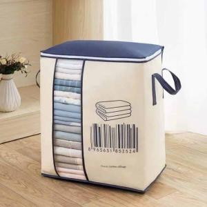 Large Non-woven Portable Clothes Storage Bag Clothing Organizer 120 Gsm (random Color