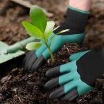 Digging, Weeding, Seeding, Pruning & Poking Waterproof Garden Gloves With Claws (1 Pair )