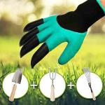 Digging, Weeding, Seeding, Pruning & Poking Waterproof Garden Gloves With Claws (1 Pair )