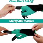 Digging, Weeding, Seeding, Pruning & Poking Waterproof Garden Gloves With Claws (1 Pair )