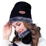 Head & Neck Cap Beanies Combo – Woolen Winter Beanie Cap With Neck Warmer Muffler For Men And Women