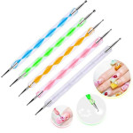 5pcs Dotting Pen Tool Nail Art Dot Doting Tool Set Manicure Painting Kit Design