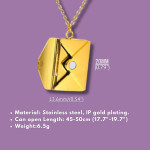 Love Letter Envelop Pendent For Girls – Golden Color