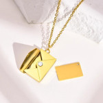 Love Letter Envelop Pendent For Girls – Golden Color