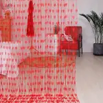 Red Heart Wire String Blinds Curtain