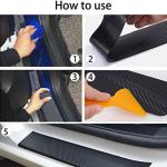 4 Pcs Car Door Sill Protector Universal 3d Carbon Fiber Scuff Protective Door Sill Cover Panel Sticker, Car Stickers, Stickers For Car