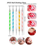 5pcs Dotting Pen Tool Nail Art Dot Doting Tool Set Manicure Painting Kit Design