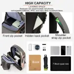 Multifunctional Chest Bag Crossbody Tech Sling Bag With Usb Charging Port With Password Lock