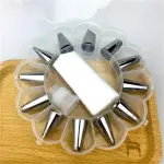 15pcs Piping Nozzles Pastry Cream Tips Stainless Steel