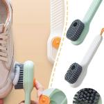 Multi-purpose Shoe Brush Soft Bristle Automatic Liquid Long Handle Cleaning Brush Clothes Board Brush Household Cleaning Tools(random Color)