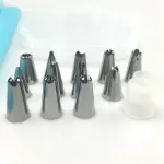 15pcs Piping Nozzles Pastry Cream Tips Stainless Steel