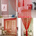 Red Heart Wire String Blinds Curtain