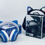 Stn-28 Cute Cat Wireless Bluetooth Headphone Led Light Random Color