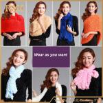 Women’s Velvet Stretchable Magic Scarf 26 Different Styles( Random Color )