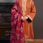 Dhanak 3-Piece Unstitched Suit with pashmina wool Shawl – Winter 2024 Hot Collection