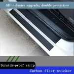 4 Pcs Car Door Sill Protector Universal 3d Carbon Fiber Scuff Protective Door Sill Cover Panel Sticker, Car Stickers, Stickers For Car