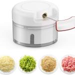 Mini Powerful Meat Grinder Hand-power Food Chopper Mincer Mixer Blender Chop Meat Fruit Vegetable Nuts Shredder (random Color )